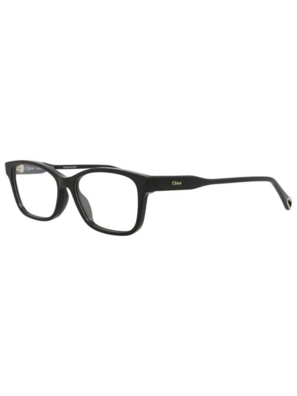 New Chloé Womens Square/Rectangle Black Black Transparent Fashion Designer Eyegl